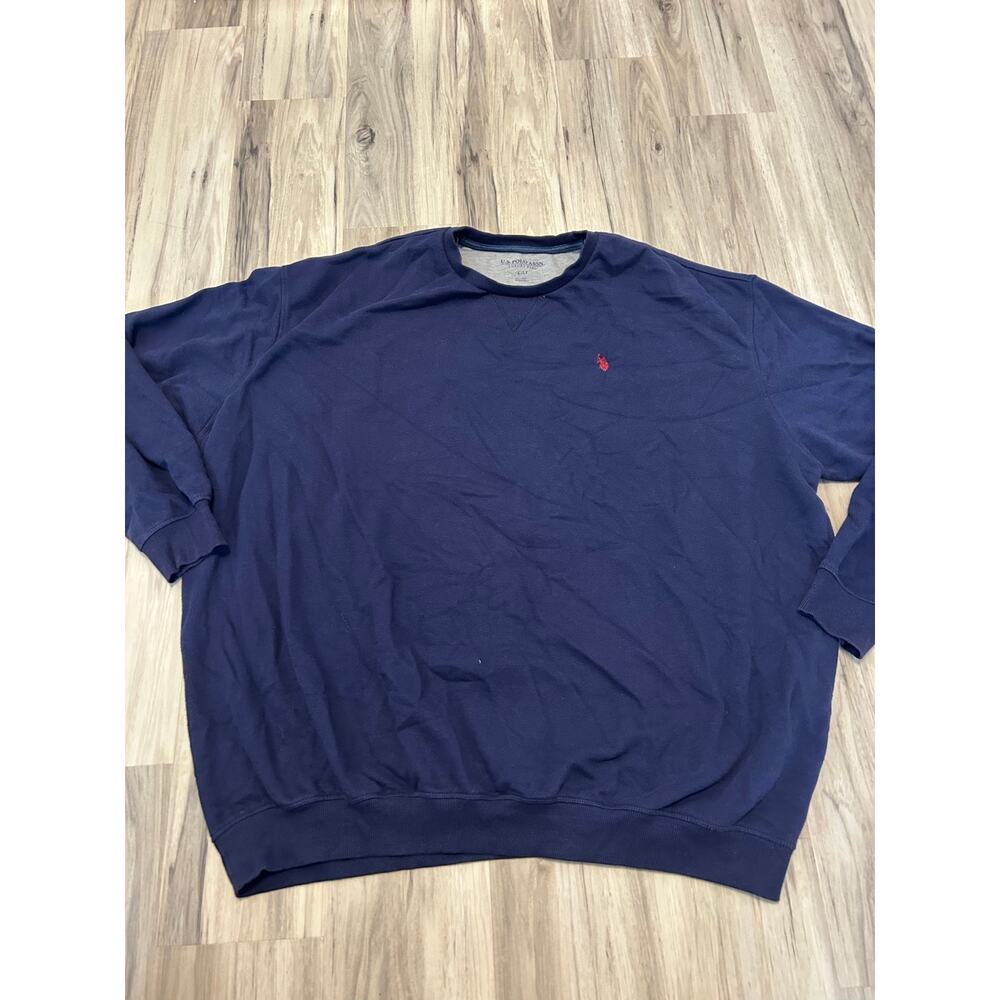 U.S. Polo Assn Blue Cotton Crew Neck Logo Sweatshirt Men's Size 4XLT Long Sleeve